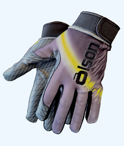 * NEW* Friction Unisex Curling Gloves Grey/Lemon Lime